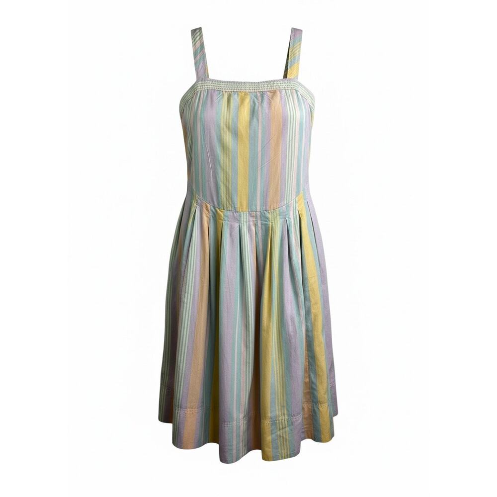 Free People Primavera Stripe Cotton Pastel Midi Dress  - Size M - Picture 3 of 9